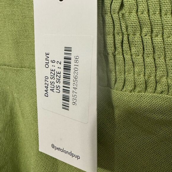 Petal & Pup Rosetta Cutout Cotton & Linen Strapless Dress-Size 2 NWT - Picture 14 of 15